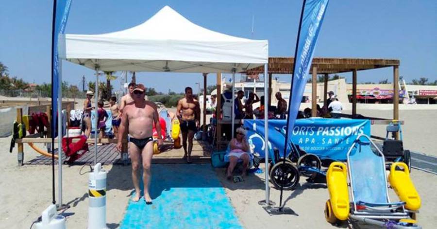 Cap d'Agde - La plage de la roquille labellisée : Tourisme & Handicaps !