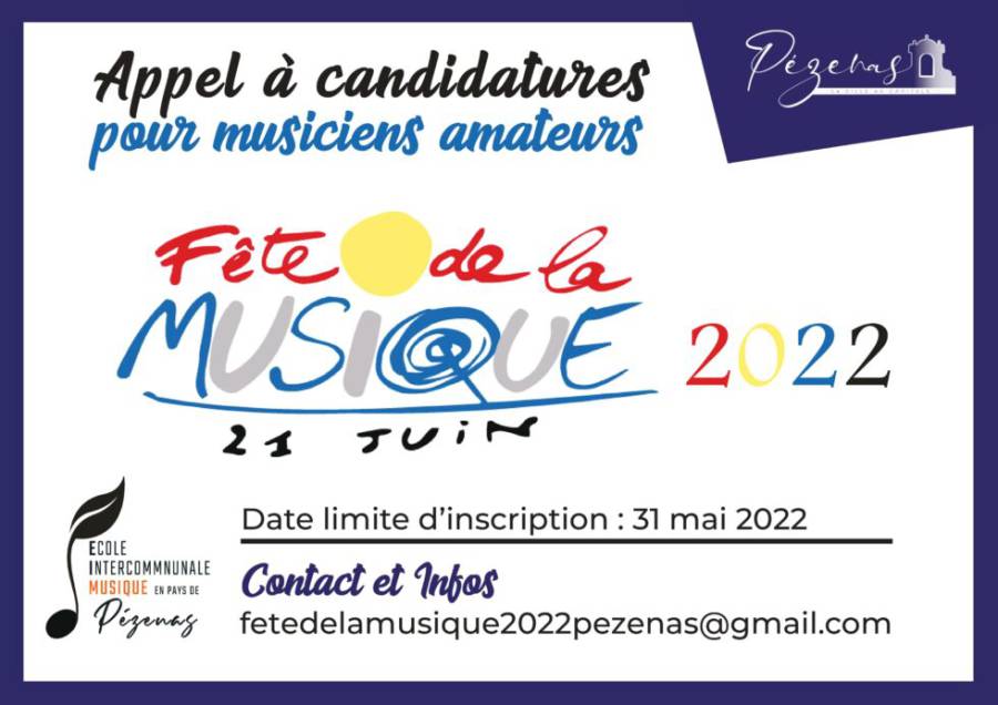 Pézenas - La ville de Pézenas lance un appel à candidatures pour la fête de la musique