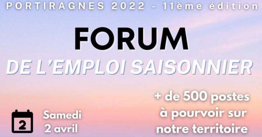 Portiragnes - Le forum de l'emploi saisonnier de Portiragnes c'est demain !