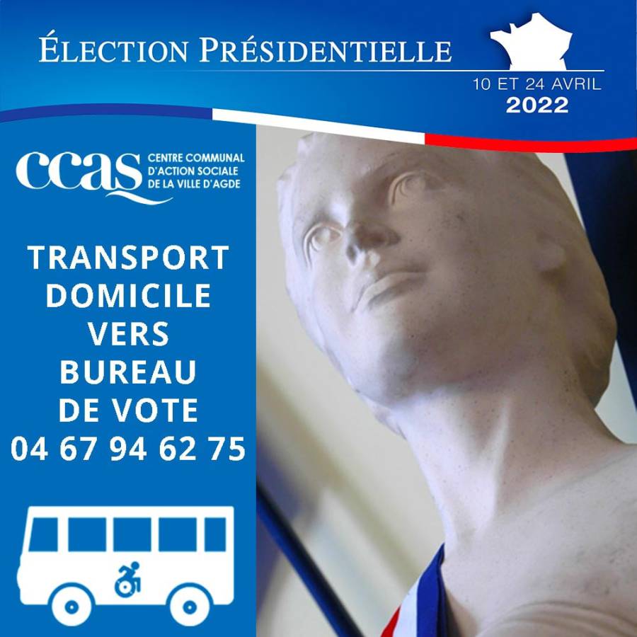 Agde - Un dispositif de transport vers le bureau de vote à l'occasion de l'élection Présidentielle