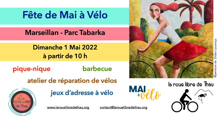 Marseillan - Dimanche 1er Mai, fêterons Mai à vélo au parc Tabarka de Marseillan !