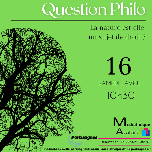 Portiragnes -  Café philo sur le thème :  la nature est elle un sujet de droit ? 