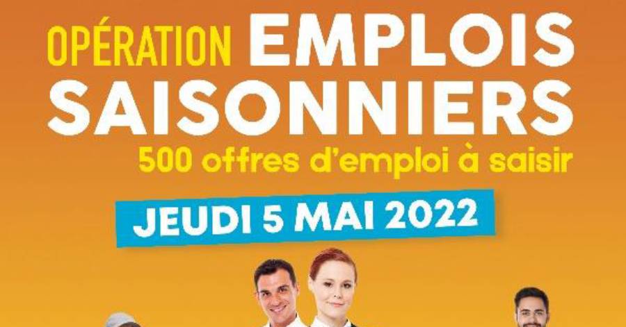 Cap d'Agde - Opération emplois saisonniers le 5 mai 2022 au Cap d'Agde !