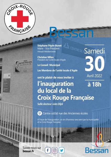 Bessan - Prochainement, inauguration du nouveau local de la Croix-Rouge Française à Bessan