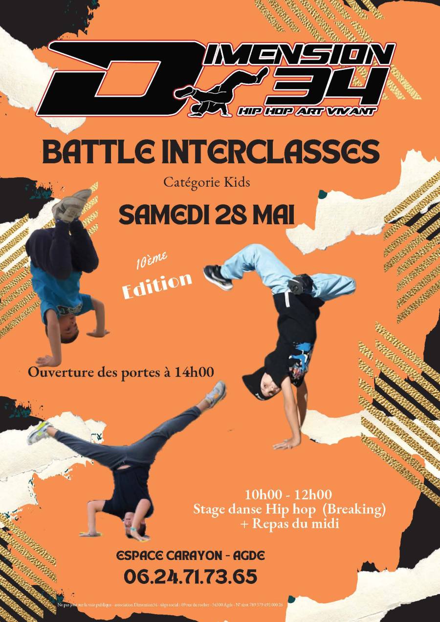 Agde - Battle interclasses 10ème Edition à Agde le 28 mai prochain !
