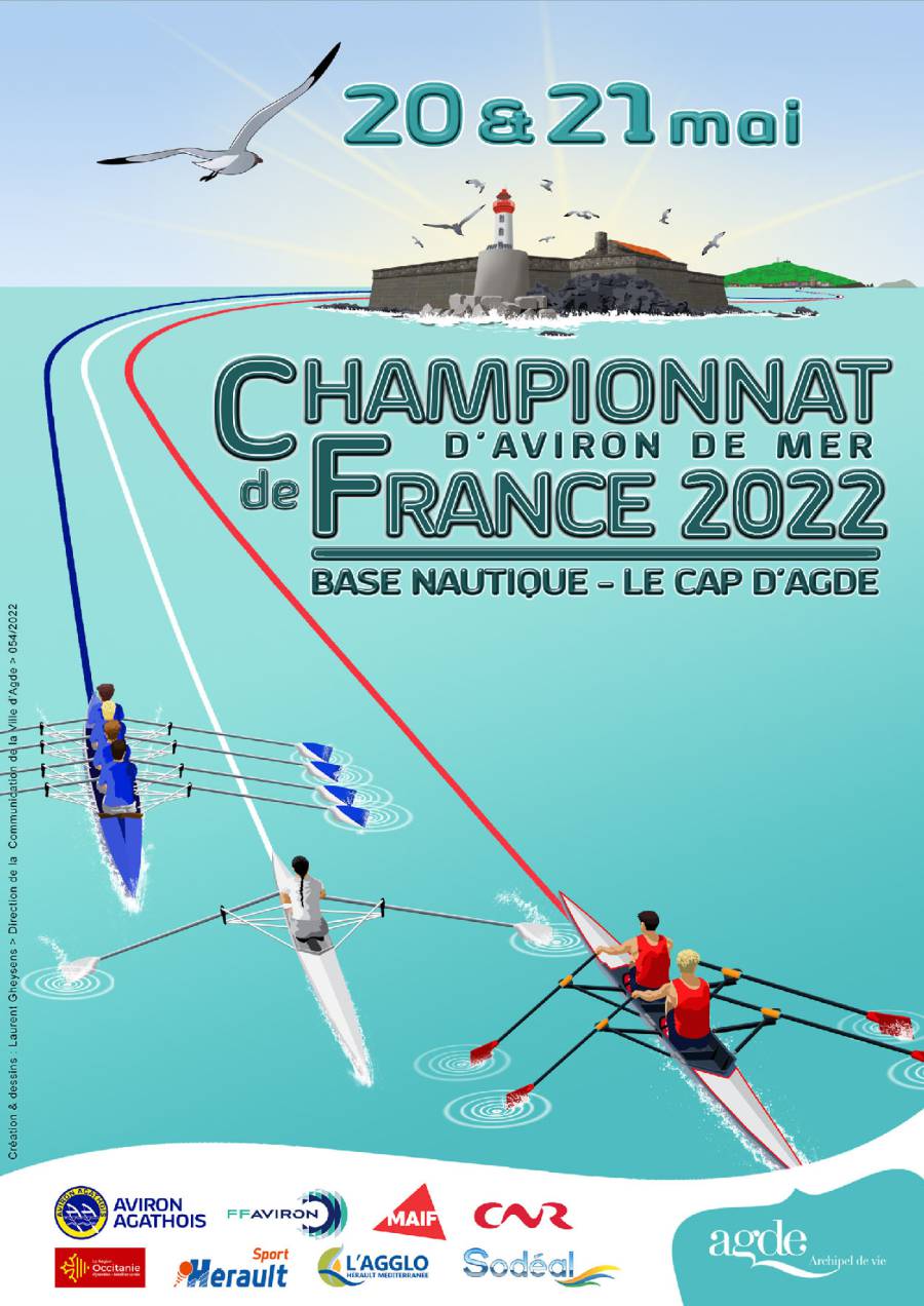 Cap d'Agde - Championnat France Aviron de mer au Cap d'Agde