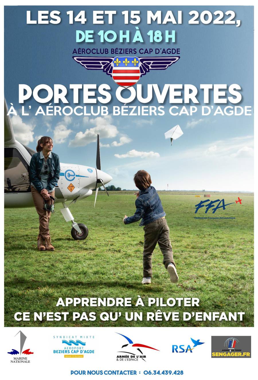 Portiragnes - L'aéroclub Béziers Cap D'Agde ouvre ses locaux au public  le samedi 14 Mai et dimanche 15 mai