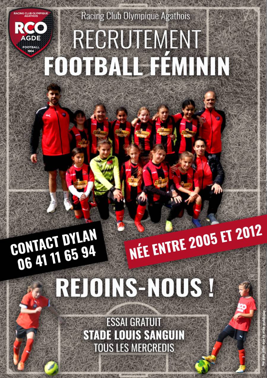 Football Agde - Résultats du week-end pour les filles du RCO Agde !