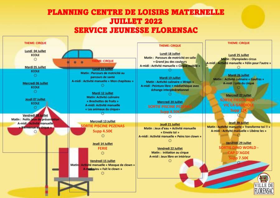 Florensac - Un programme de qualité festif et varié au centre de loisirs tout l'été