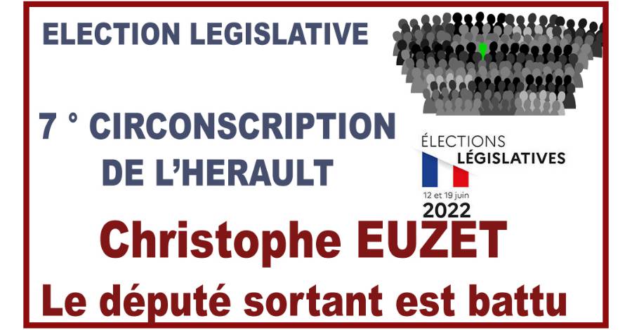 Hérault - Législatives 7° Circonscription de l'Hérault : Christophe EUZET le député sortant est battu