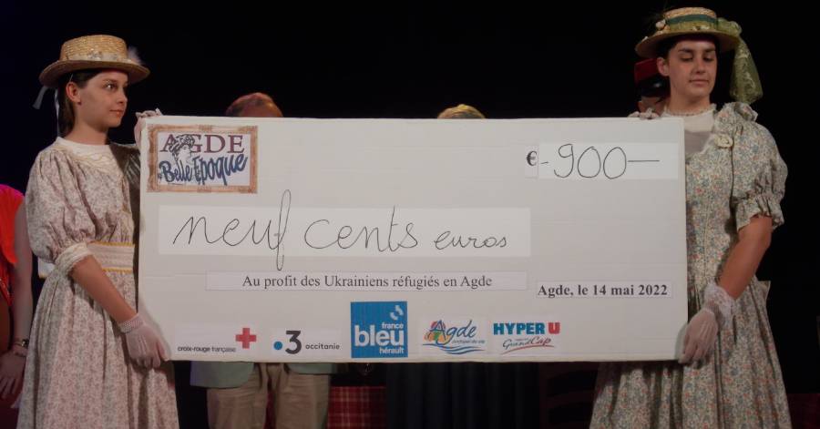 Agde - Agde Belle Époque récolte 990€ au profit des Ukrainiens réfugiés en Agde