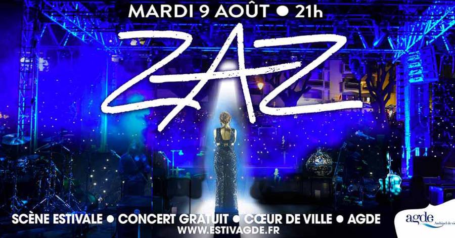Agde - Zaz en concert sur la scène flottante le 9 août à Agde