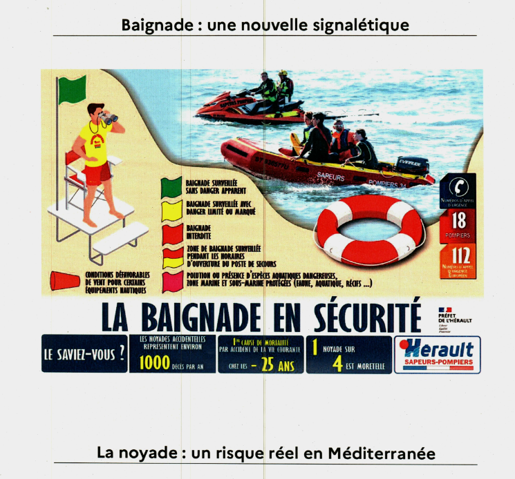 Marseillan - Le dispositif de secours côtier présenté à Marseillan Plage en présence du préfet de L'Hérault