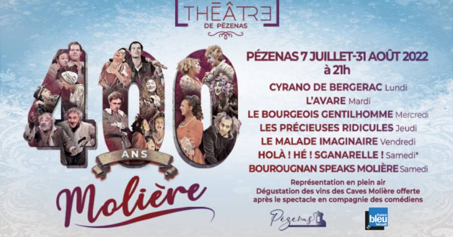 Pézenas - 60 représentations à L'illustre Théâtre pour les 400 ans de Molière