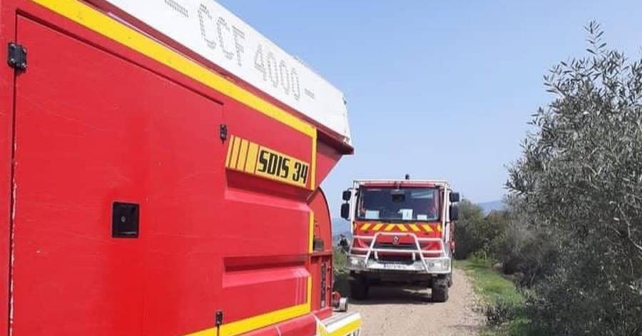 Portiragnes - Les SapeursPompiers de l'#Hérault sont engagés sur la Commune de Portiragnes au Domaine Roques Haute
