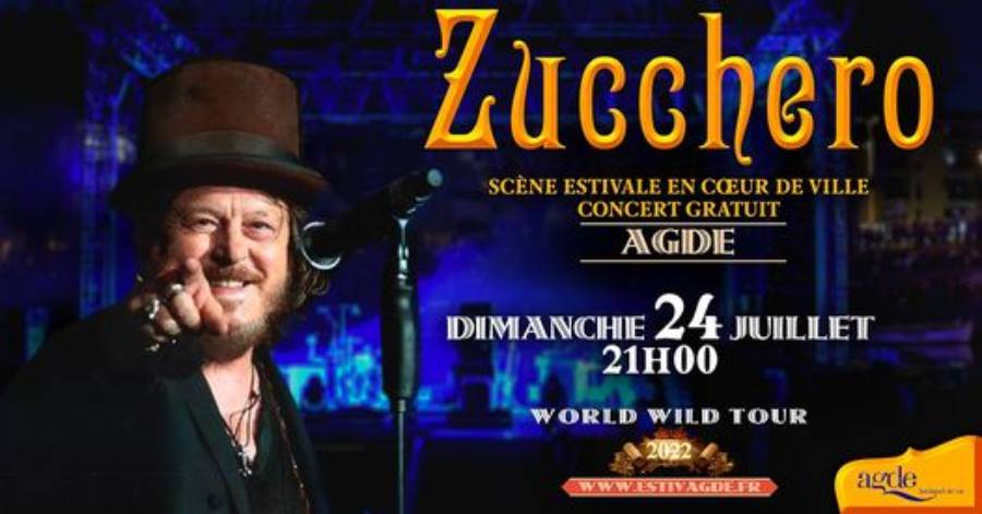Agde - Zucchero :  c'est ce soir sur la scène  flottante !  Demandez le programme !
