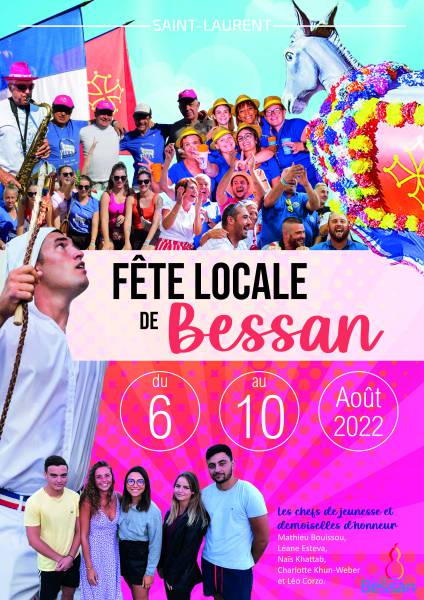 Bessan - Bessan en fête du samedi 6 au mercredi 10 août autour de ses traditions