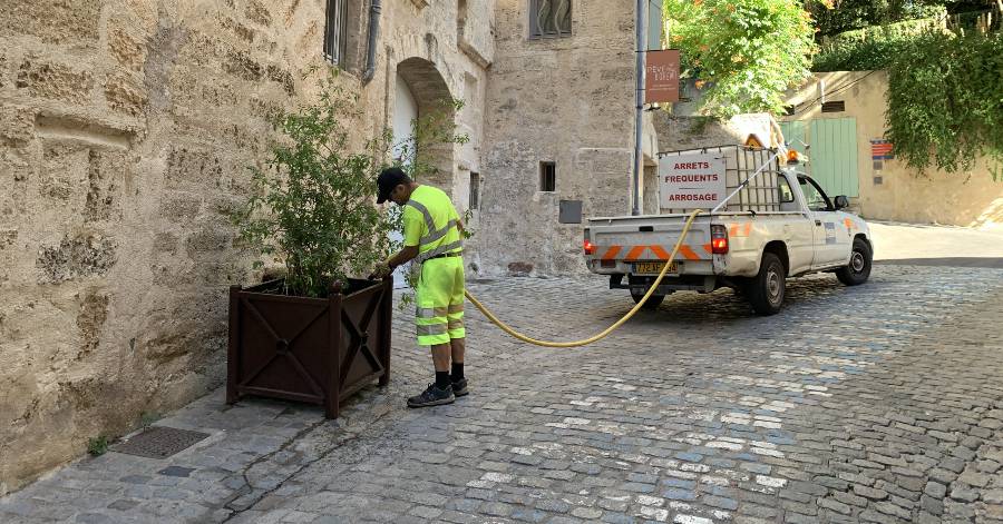 Pézenas - Espaces verts : entretien des jardinières de fleurs à Pézenas