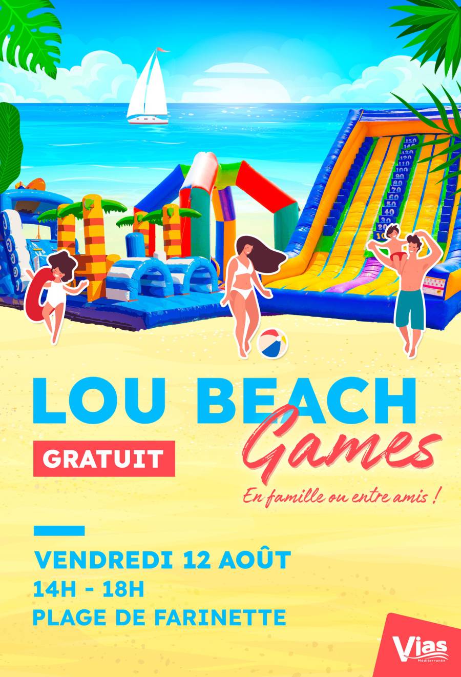 Vias - Les « Lou Beach Games » c'est Vendredi 12 août à Vias-Plage !