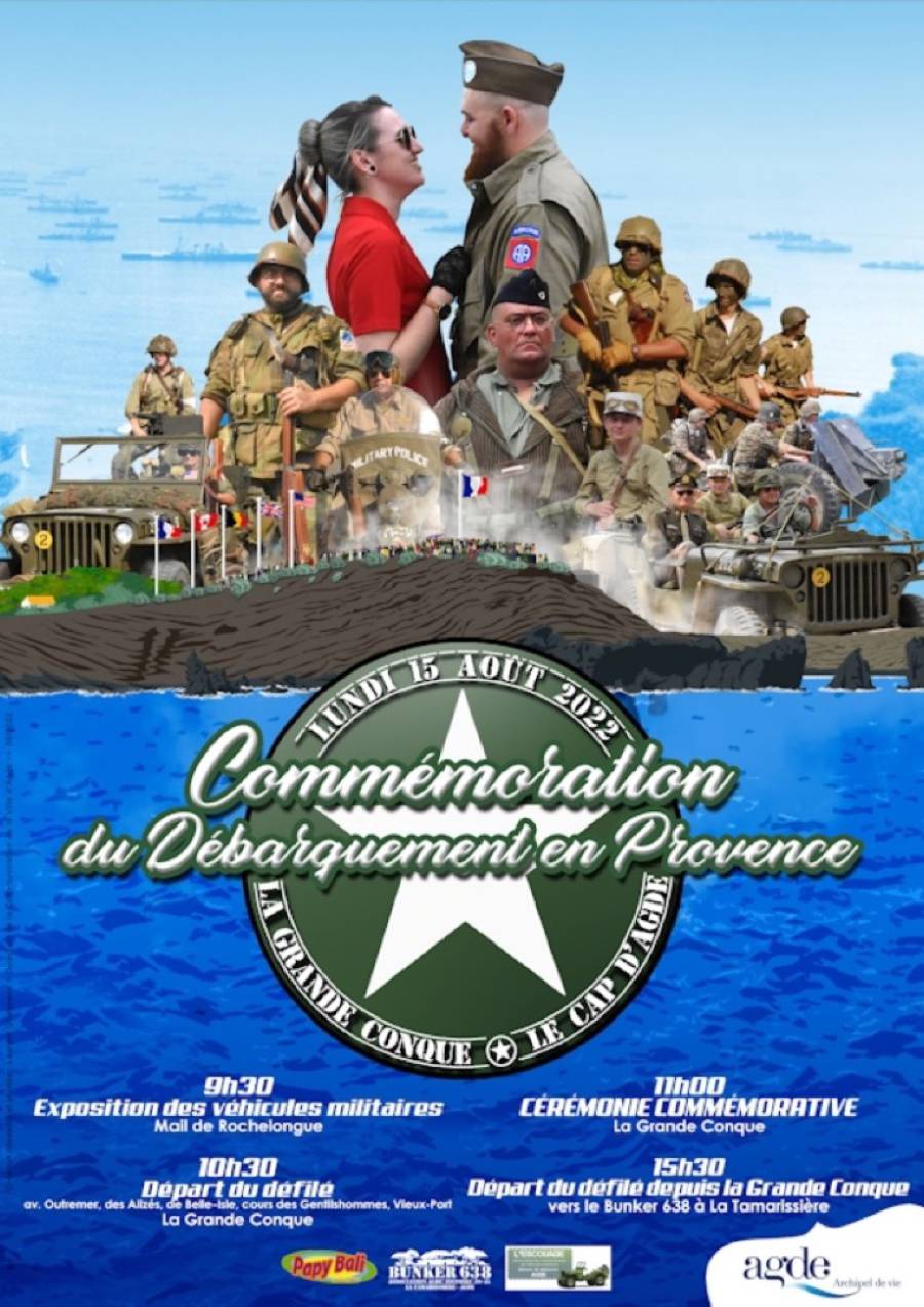 Agde - Les temps forts des Commémorations du débarquement en Provence : Demandez le programme !