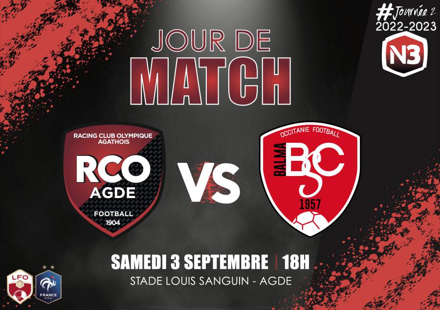 Football Agde - Le RCO Agde reçoit BALMA FC samedi 3 septembre au stade Louis Sanguin