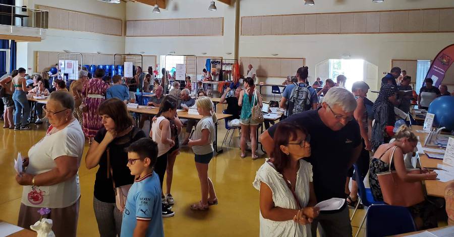 Florensac - Vincent Gaudy sur le terrain lors du Forum des associations de Florensac