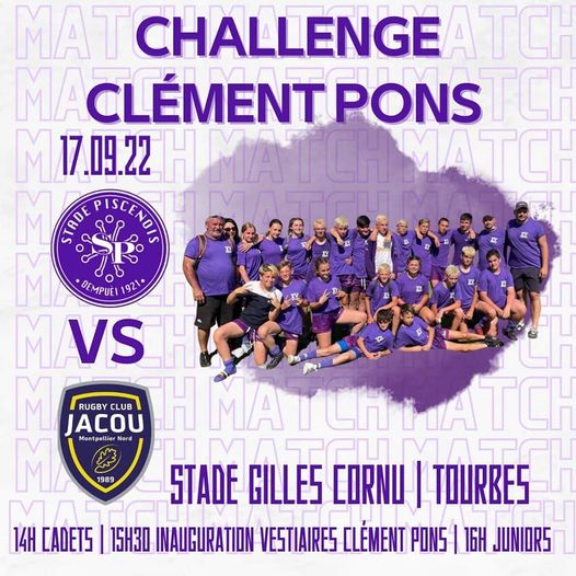Rugby Tourbes - 1er Challenge Clément Pons aujourd'hui à Tourbes