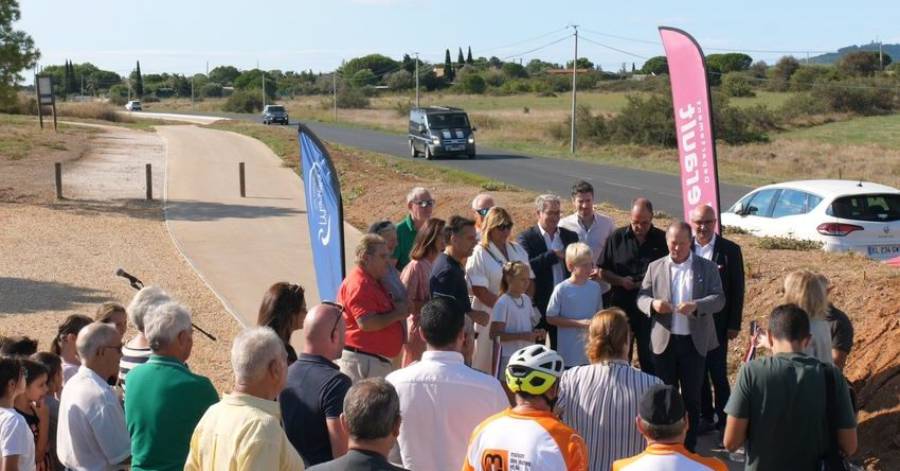Marseillan - Inauguration du tronçon cyclable du chemin de la Belle Bouche à Fontregeire