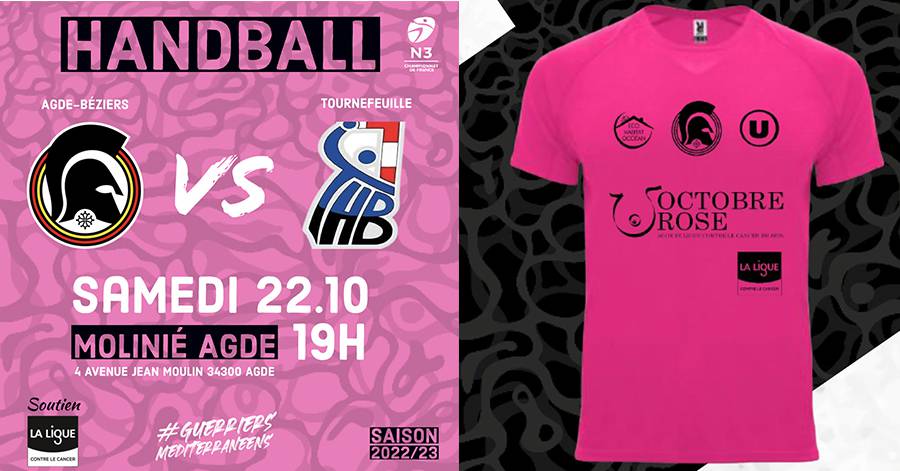 Handball Agde - Le  Agde Handball  se mobilise en faveur d'Octobre Rose !