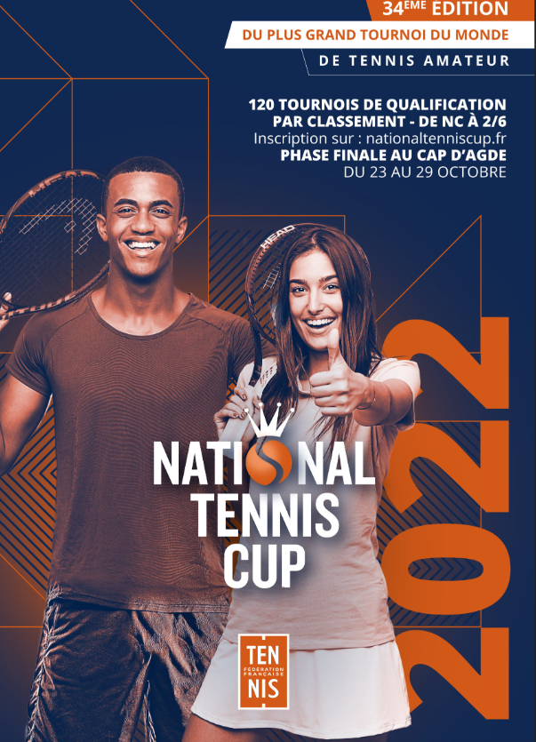 Cap d'Agde - Le National Tennis Cup au Cap d'Agde du 22 au 29 octobre 2022 : Demandez le programme !