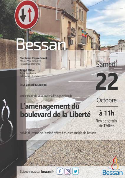 Bessan - Une balade urbaine en guise d'inauguration des travaux du boulevard de la Liberté