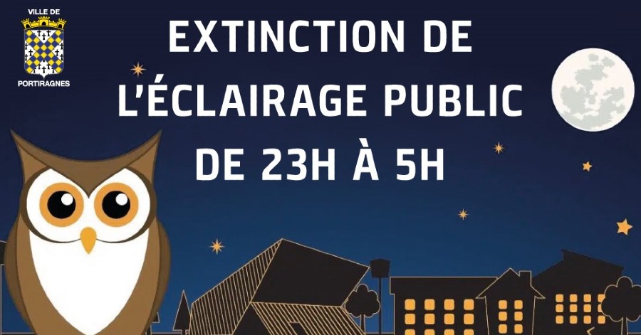 Portiragnes - L'éclairage public sera interrompu de 23H à 5H à Portiragnes