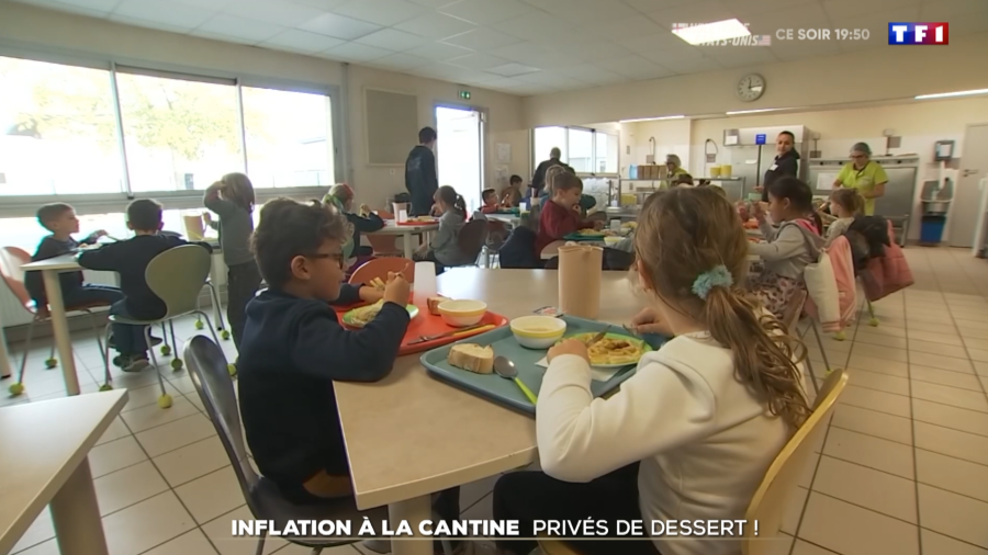 Agde - La cantine scolaire d'Agde à la Une du journal de TF1 ce 25 Novembre à 20 h
