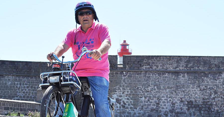 Cap d'Agde - Insolite : Le Tour de Fort Brescou en Solex