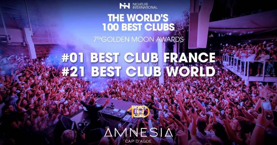 Cap d'Agde - L'AMNESIA Première des discothèques Françaises et 21° au classement mondial