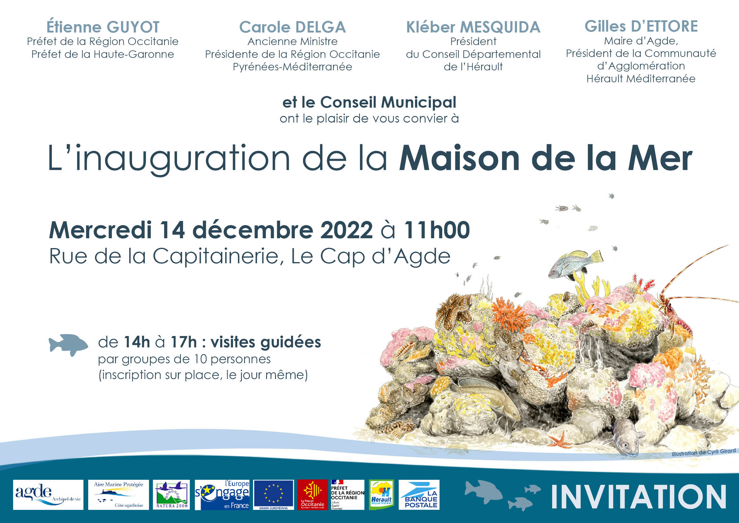 Cap d'Agde - La Maison de la Mer sera inaugurée le Mercredi 14 Décembre 2022 à 11 h
