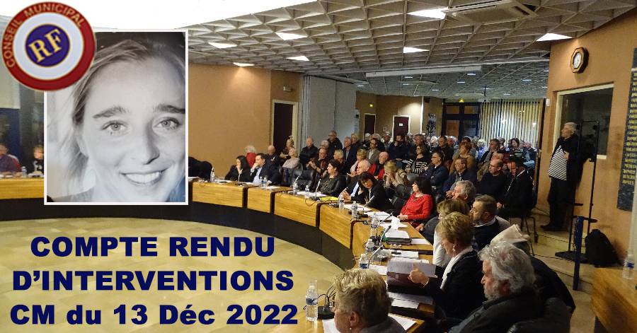 Agde - Interventions en Conseil Municipal du 13 Décembre 2022