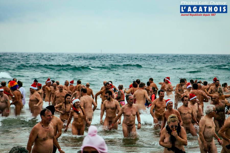 Cap d'Agde - Sympathique et coloré ! Le dernier bain naturiste de l'année a encore été une réussite !