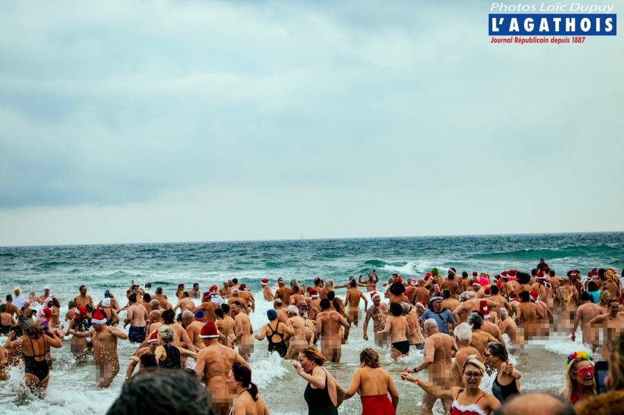 Cap d'Agde - Sympathique et coloré ! Le dernier bain naturiste de l'année a encore été une réussite !