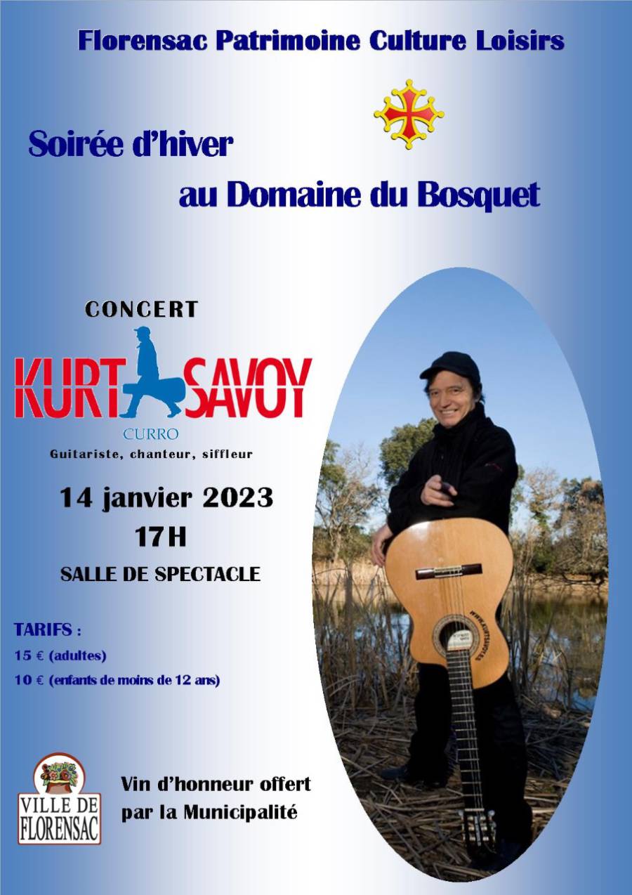 Florensac - Concert du guitariste Curro Savoy le 14 janvier à Florensac !