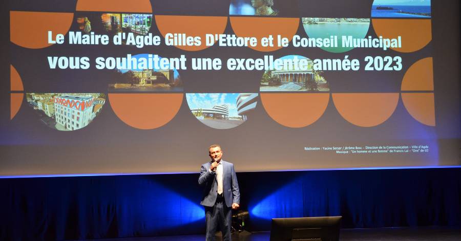Agde - Le Maire Gilles D'Ettore a présenté ses vœux à la population agathoise