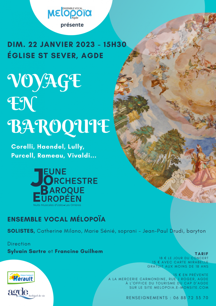 Agde - Concert baroque Mélopoia le 22 Janvier à Agde