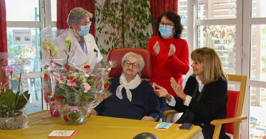 Vias - Denise vient de fêter ses 100 ans à l'Ephad l'Estagnol