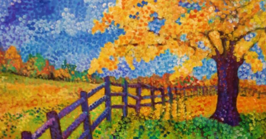 Florensac - Venez découvrir des tableaux peints à la manière du pointillisme