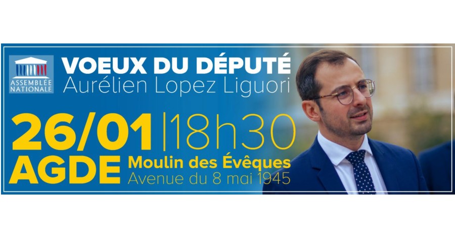 Agde - Vœux 2023 d'Aurélien Lopez Liguori, député de l'Hérault le 26 janvier 2023 à Agde