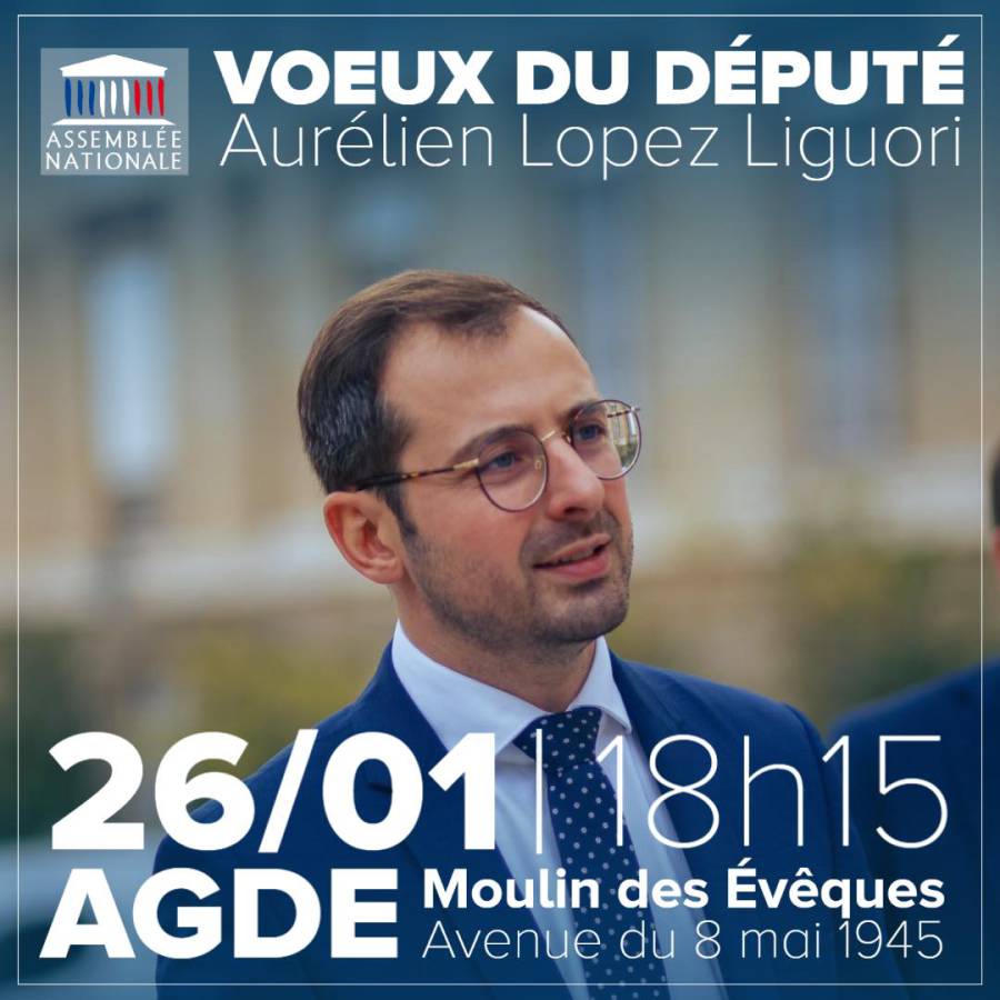 Agde - Vœux 2023 d'Aurélien Lopez Liguori, député de l'Hérault le 26 janvier 2023 à Agde