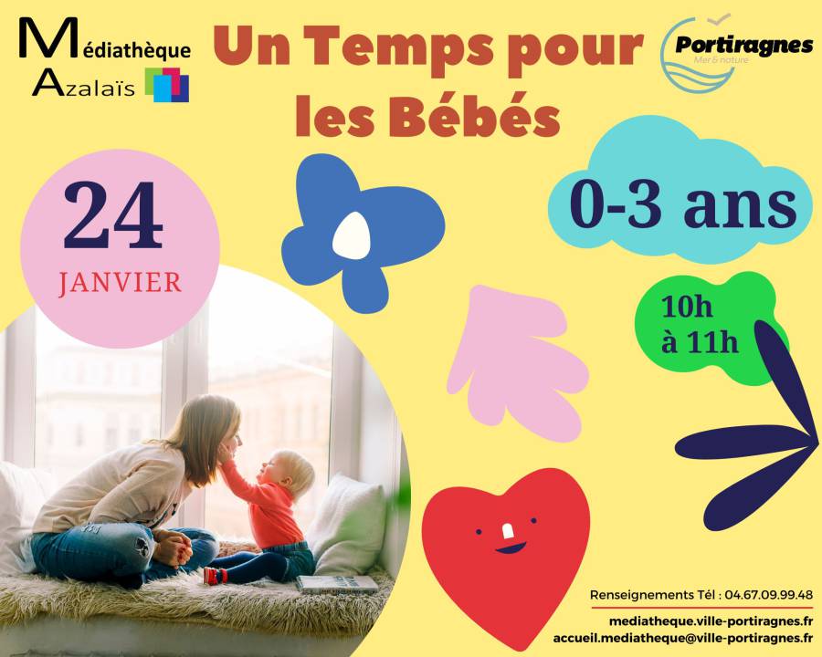 Portiragnes - Un temps pour les bébés à la Médiathèque de Portiragnes