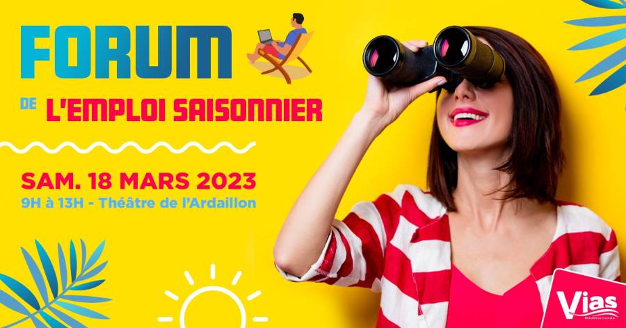 Vias - Forum de l'emploi saisonnier à Vias c'est le 18 mars prochain !