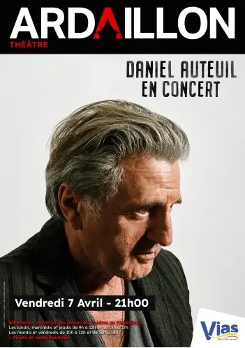 Vias - Daniel Auteuil en concert le 7 avril au Théâtre de l'Ardaillon