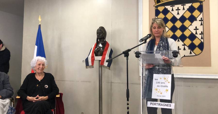 Portiragnes - Gisèle Baccou, citoyenne d'honneur et nouvelle centenaire !